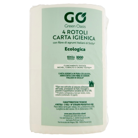 Carta Igienica 4 Rotoli 2 Veli Green Oasis